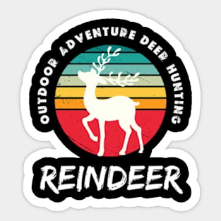 outdoor adventure deer hunting reindeer Sticker